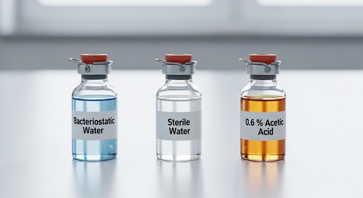 Bacteriostatic Water vs. Sterile Water vs. Acetic Acid: The Complete Peptide Reconstitution Guide
