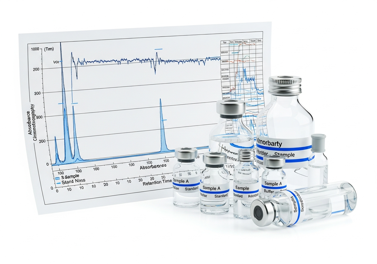 HPLC chromatography peptide purity testing